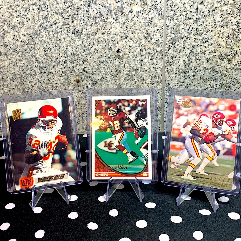 Marcus Allen 3 Card Lot KC Chiefs Hall of Fame Running Back MVP Perfect Cards!!